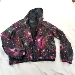 Topman galaxy hooded windbreaker jacket